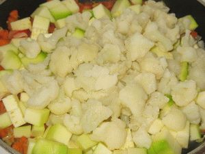 овощи для рагу в сковороде